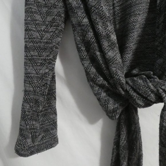 GEORGE | medium | Chevron Salt and Pepper Tie Waist Cardigan | GUC - Picture 6 of 16